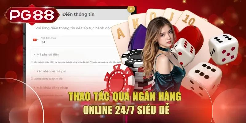 Thao tác qua ngân hàng online 24/7 siêu dễ